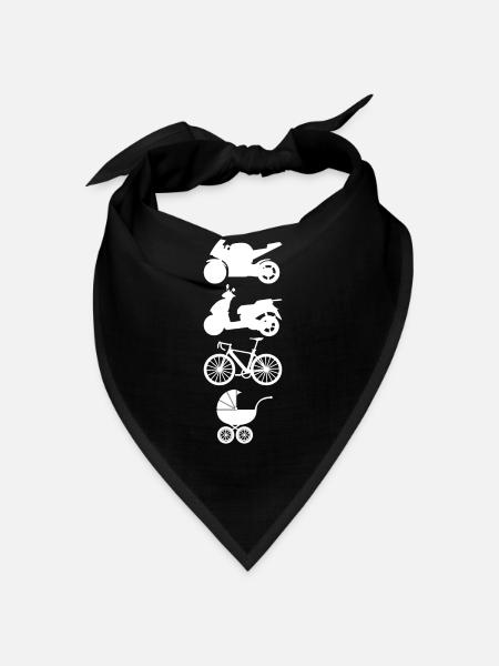 Evolution Des Mannes - Vom Mann zum Vater Geschenk - Bandana - Schwarz - Vorne