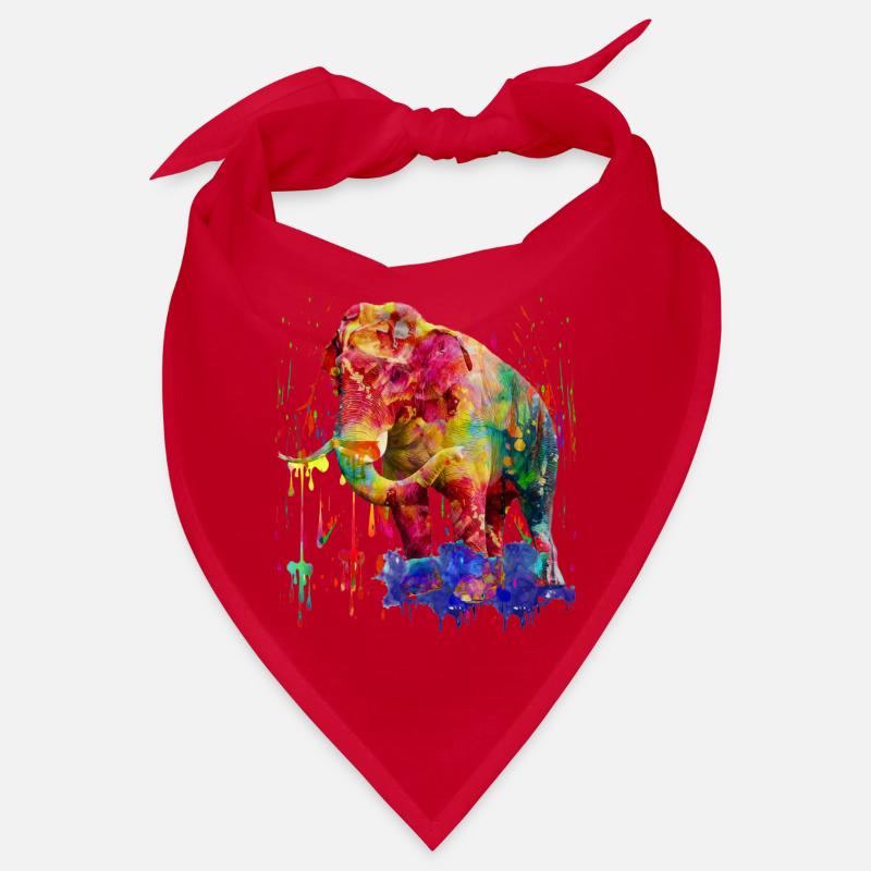 Éléphant coloré, éléphant Bandana