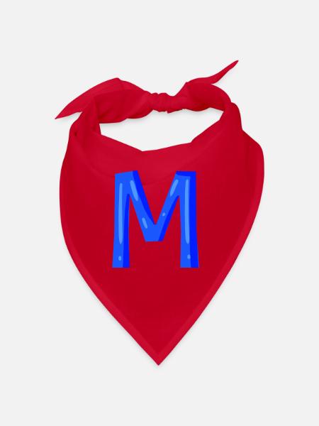 Anfangsbuchstabe M - Bandana - Rot - Vorne