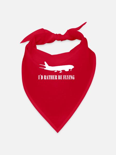 Aviation Airplane Flying Airline Pilot Gift rather - Bandana - red - Front