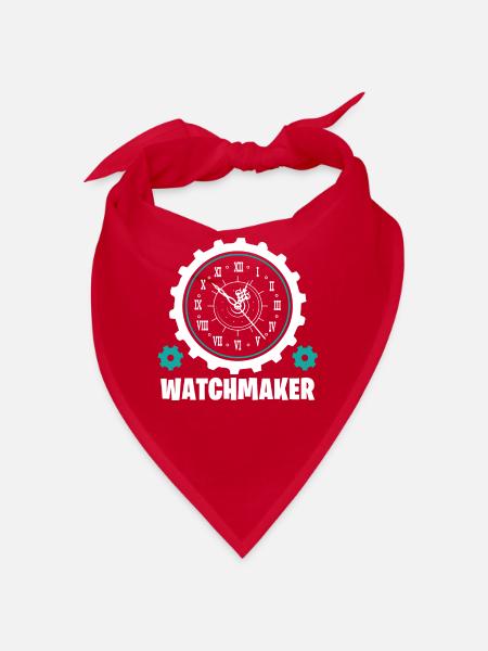Uhrmacher Uhrenmacher Uhrmachermeister Geschenk - Bandana - Rot