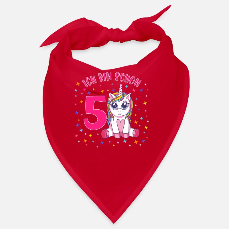 ich bin schon 5 Einhorn Geburtstag Kind Mädchen Bandana