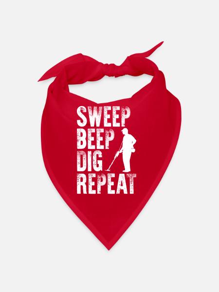 Sweep Beep Dig Repeat - Bandana - rouge - Devant