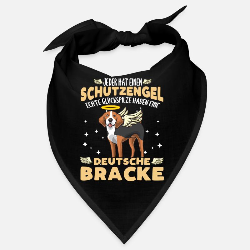 Deutsche Bracke Hund mit Spruch Bandana