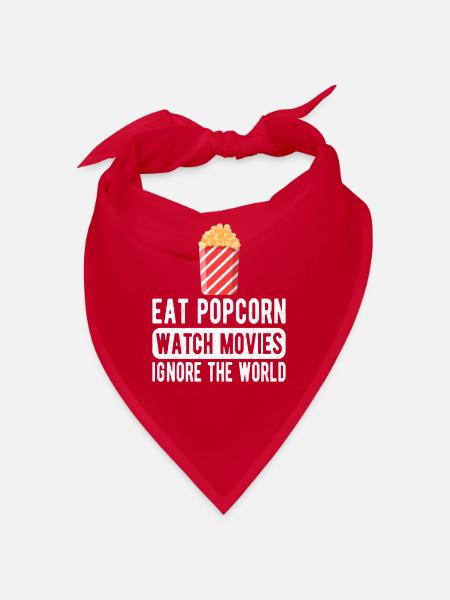 MOVIE WATCHING / BINGE WATCHING: Ignore the World - Bandana - red - Front