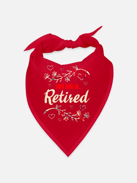 Pensioner Girls Womens - Woman Girl Pension - Bandana - red - Front