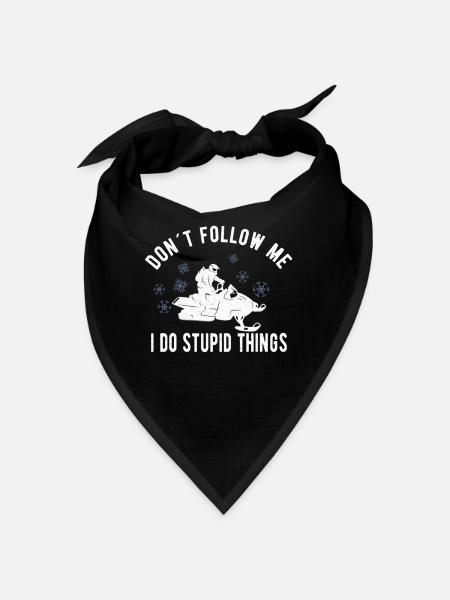 SNOWMOBILING:/ SNOWMOBILE don´t follow me - Bandana - noir - Devant