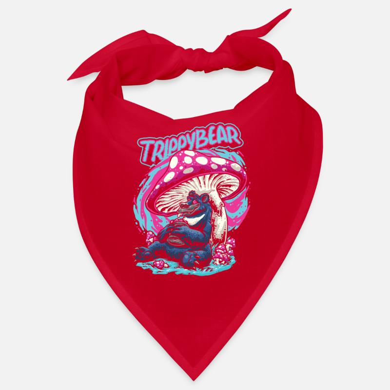 Magic Mushrooms Psychedelic Funny Trippybear Bandana