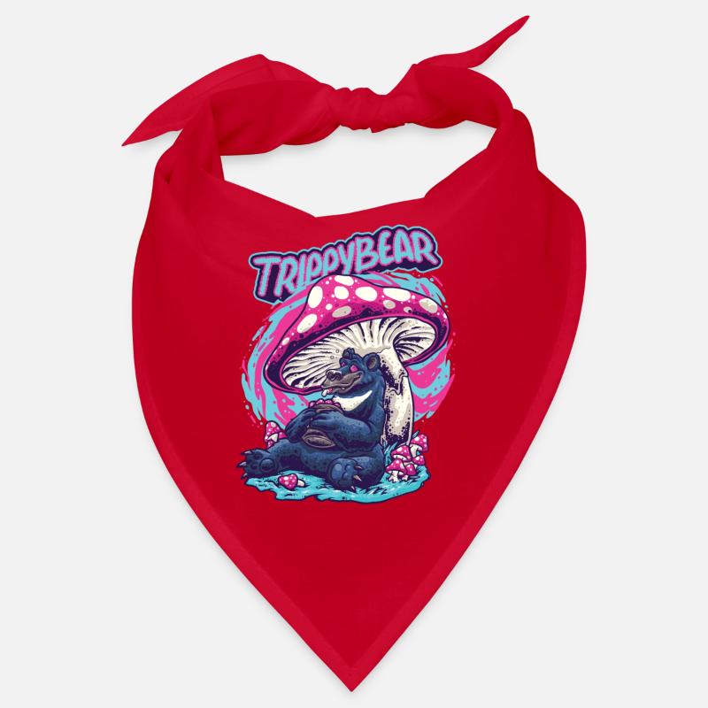 Magic Mushrooms Psychedelic Funny Trippybear Bandana