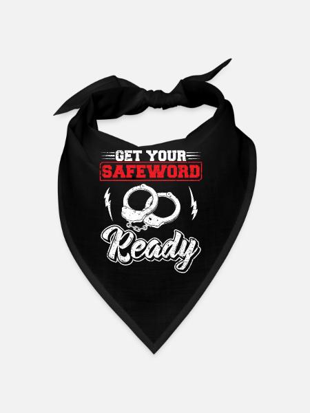Lustig erhalten Sie Ihre Safeworld Bereit BDSM - Bandana - Schwarz - Vorne