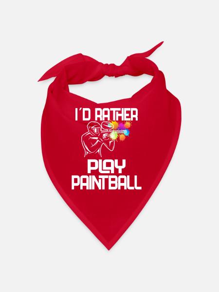 Paintball / Airsoft / Paintballer: play Paintball - Bandana - red - Front