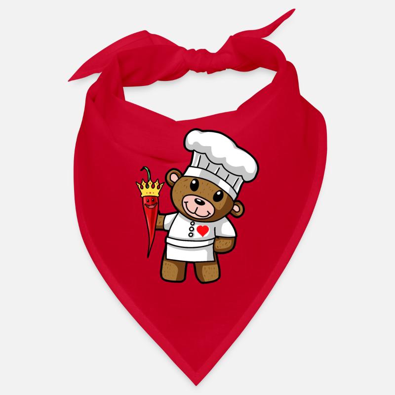 Teddybär scharf Chilli Koch Restaurant Küche. Bandana