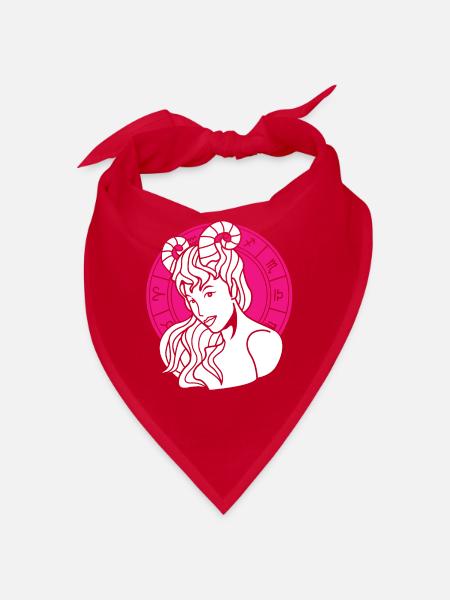 Zodiac Aries - Bandana - red - Front