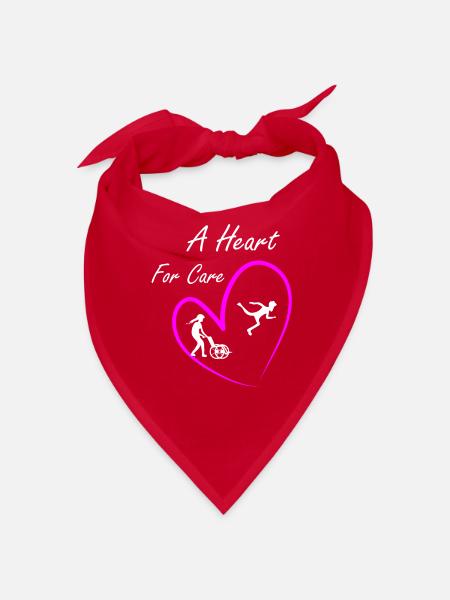 Elderly nurse care for the elderly - Bandana - red - Front