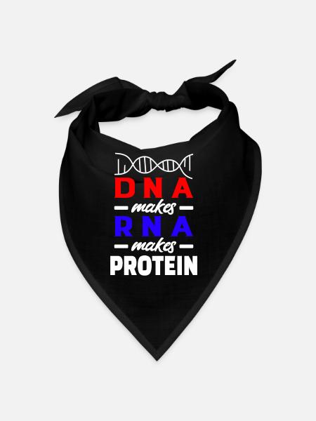 Biology Student Teacher Gift DNA Makes RNA - Bandana - black - Front