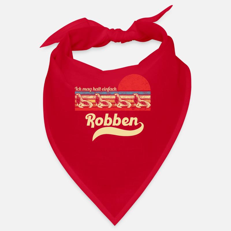 Seehund Retro Vintage Robbe Geschenk Bandana