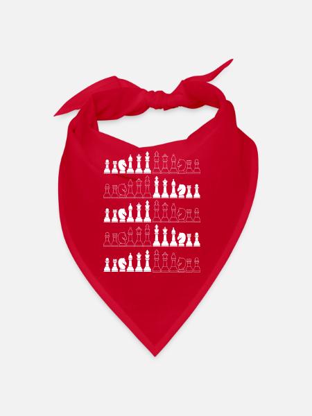 Schach - Bandana - Rot