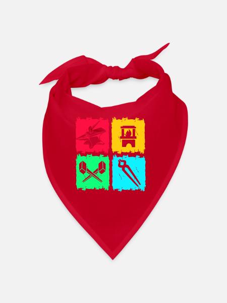 Blacksmith Anvil - Bandana - red - Front