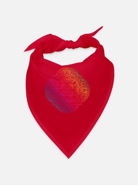 Mandala - Bandana - rouge - Devant