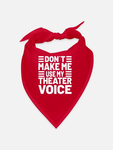 Theater Actor Actress Theatre Gift - Theater Voice - Bandana - red - Front