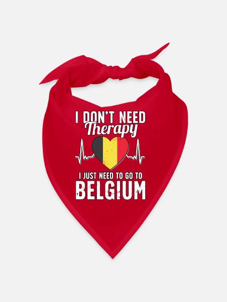 Belgium flag I Belgian Souvenirs - Bandana - Rot - Vorne