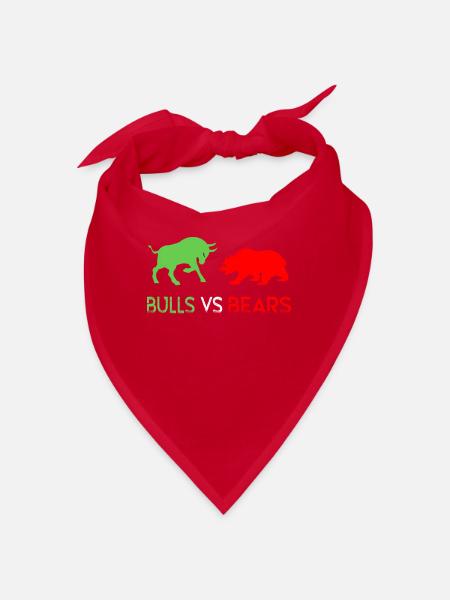 Stock Market trader/FOREX TRADER: Bulls vs. Bears - Bandana - rouge - Devant