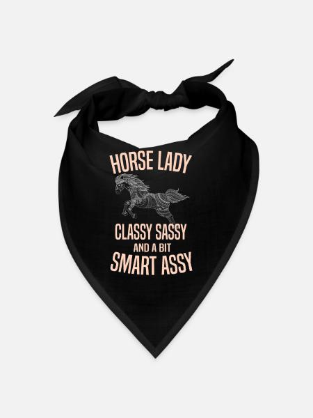 Horses Woman - Bandana - black - Front