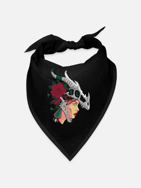 Aztec Woman Strong Mexican Girl Mexico - Bandana - Schwarz - Vorne