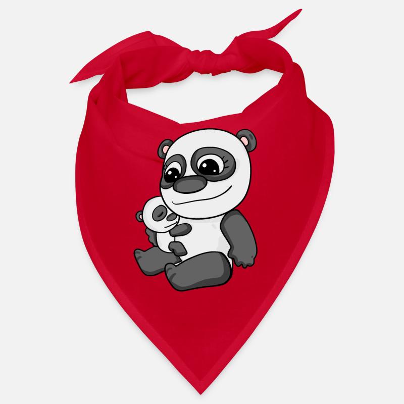 Panda mit Baby - Panda mit Kind Bandana