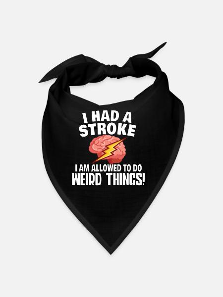 STROKE SURVIVOR REHAB GIFT IDEA weird things - Bandana - red - Front