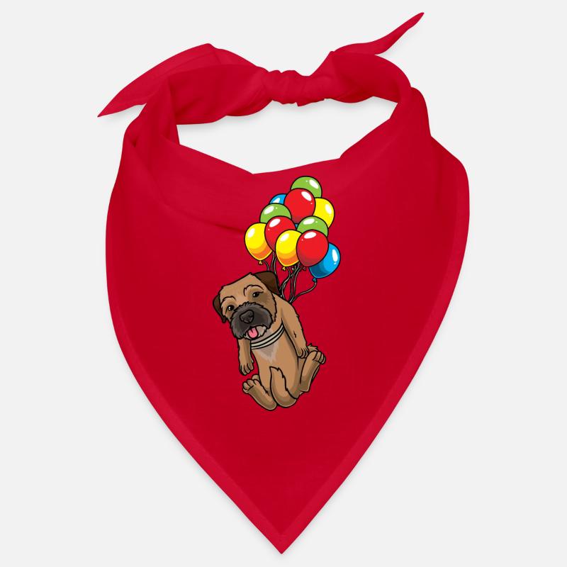 Border Terrier avec des ballons Bandana