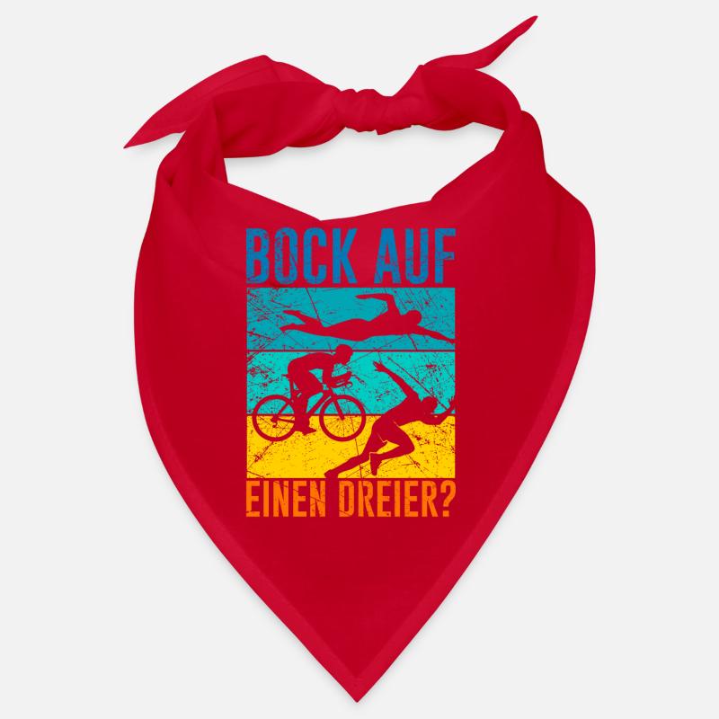 Triathleten Spruch Bock auf einen Dreier Triathlon Bandana