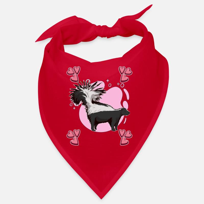 Stinktier Skunk Heart Design Bandana