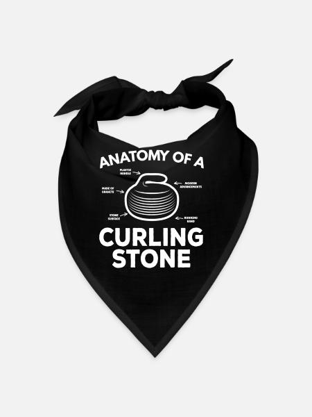 Pierre de curling - Bandana - noir - Devant