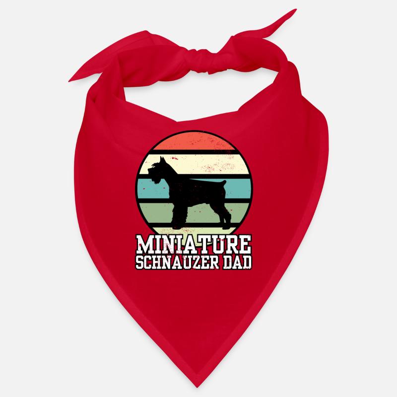 Miniature Schnauzer Dad I Retro Schnauzer Dad Bandana
