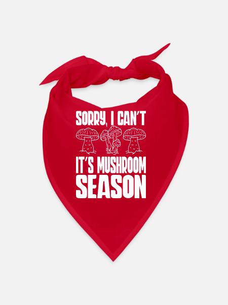 Mushroom Picker Mushroom Farmer Mushroom Basket - Bandana - red - Front