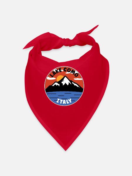 comer See | Italien | See und Berg - Bandana - Rot - Vorne