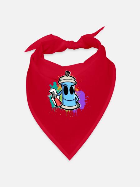 Spray Canister Graffiti Artist - Bandana - rouge - Devant