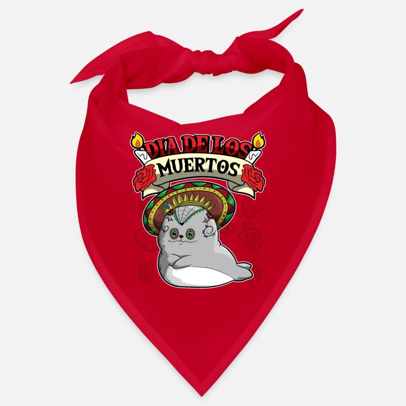 Dia De Los Muertos Animals Seal Bandana