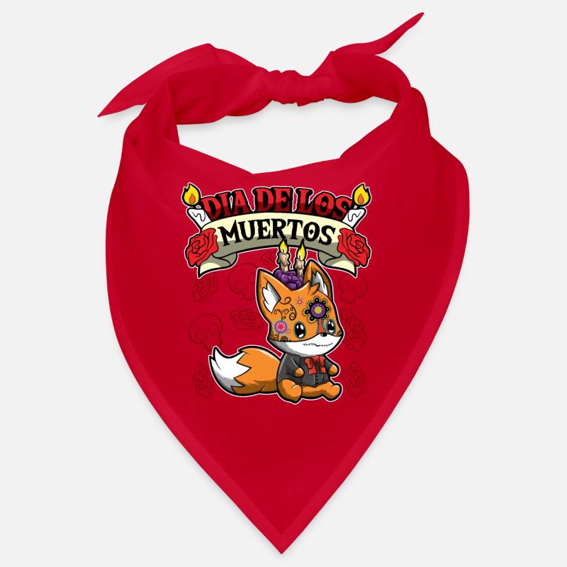 Dia De Los Muertos Animals Fox Bandana