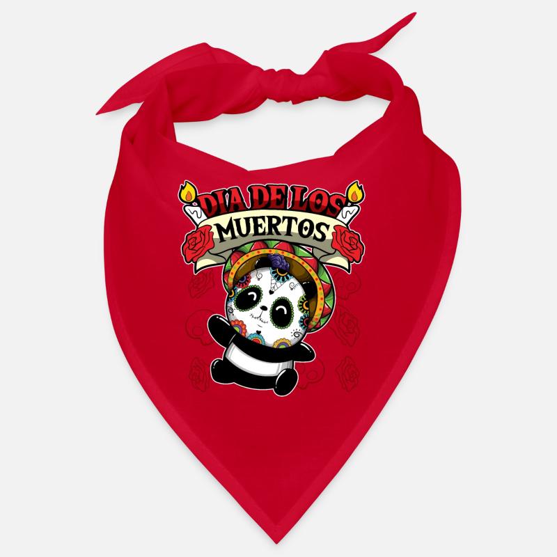 Dia De Los Muertos Animals Panda Bandana
