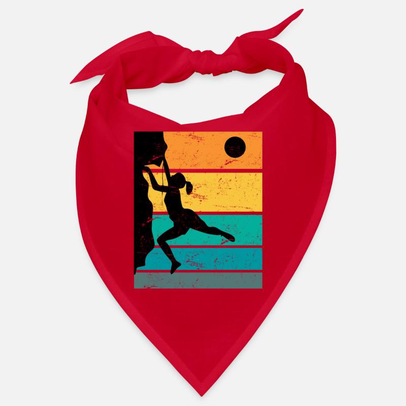 Retro Boulder Felsklettern Freiklettern Bandana
