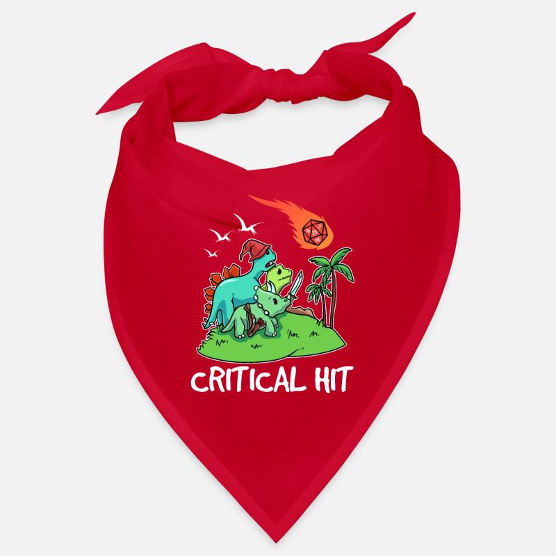 D20 Cube Critical Hit Dinosaur Bandana