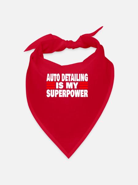 Mobile Car Detailing Auto Detailing Car Detailer - Bandana - red - Front