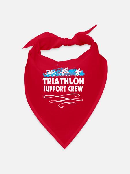Triathlon Swim Bike Run Triathlete Sport Gift - Bandana - red - Front