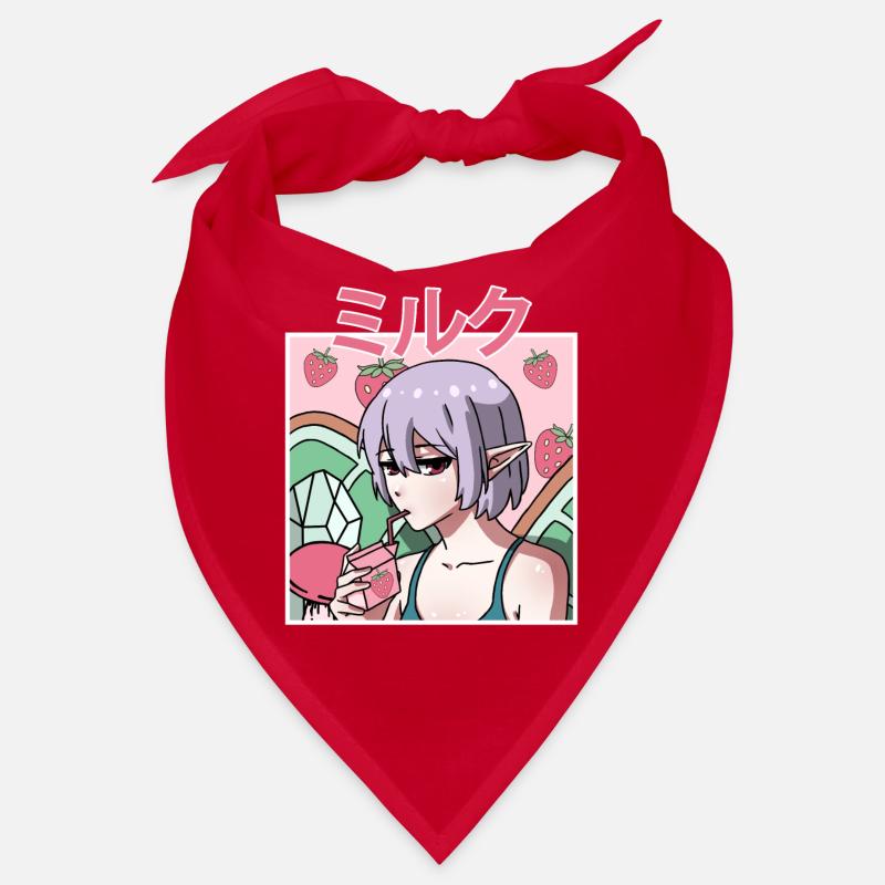 Fairycore Aesthetic Fee drinks strawberry milk Bandana