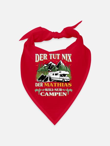Camper Mathias der tut nix der will nur campen - Bandana - Rot - Vorne