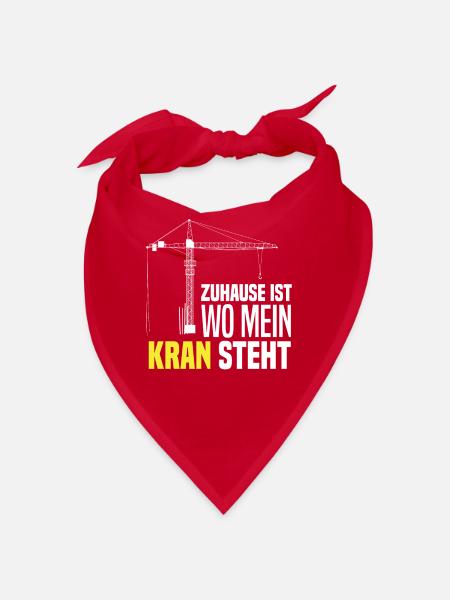 Kran Kranführer - Bandana - Rot - Vorne