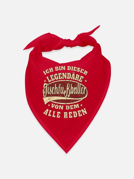 Tischfußball Ich bin dieser legendäre Tischfußball - Bandana - Rot - Vorne