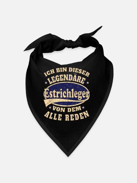 Estrichleger ich bin dieser legendäre Estrichleger - Bandana - Schwarz - Vorne
